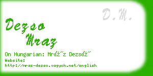 dezso mraz business card